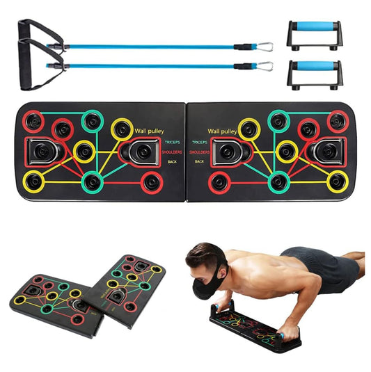 Tabla Push Up Con Bandas Elasticas
